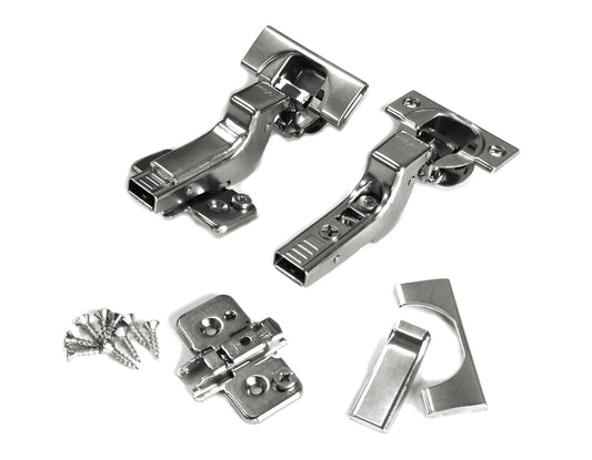 Blum Clip top BLUMOTION Soft Close Hinges, 110 Degree, Self Closing, Frameless, with Mounting Plates and Hinge Cover Plates (Inset - 8 Pack (4 Pair))