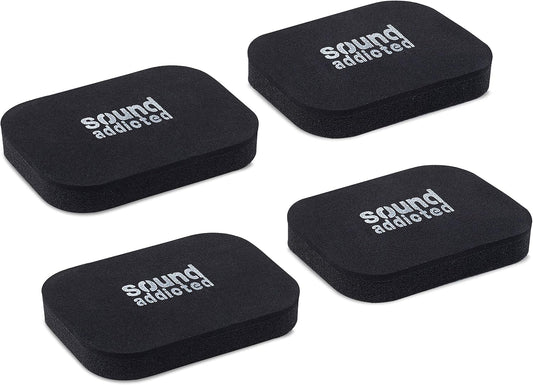 (4Pack) 3.5'' 2.5'' 0.65'' Sound Addicted Isolation Pads for Soundbar - Anti Vibrations Foam Pads Feet x x Suitable