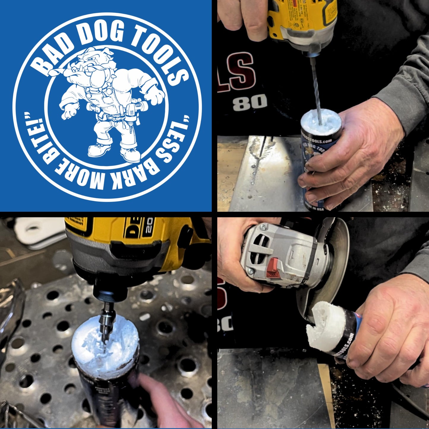 Bad Dog Multipurpose Drill Bits (14 Piece) Full Package: Includes 14 Piece Drill Bits, Diamond Sharpener Wheel (with arbors), & Dried Drool Wax