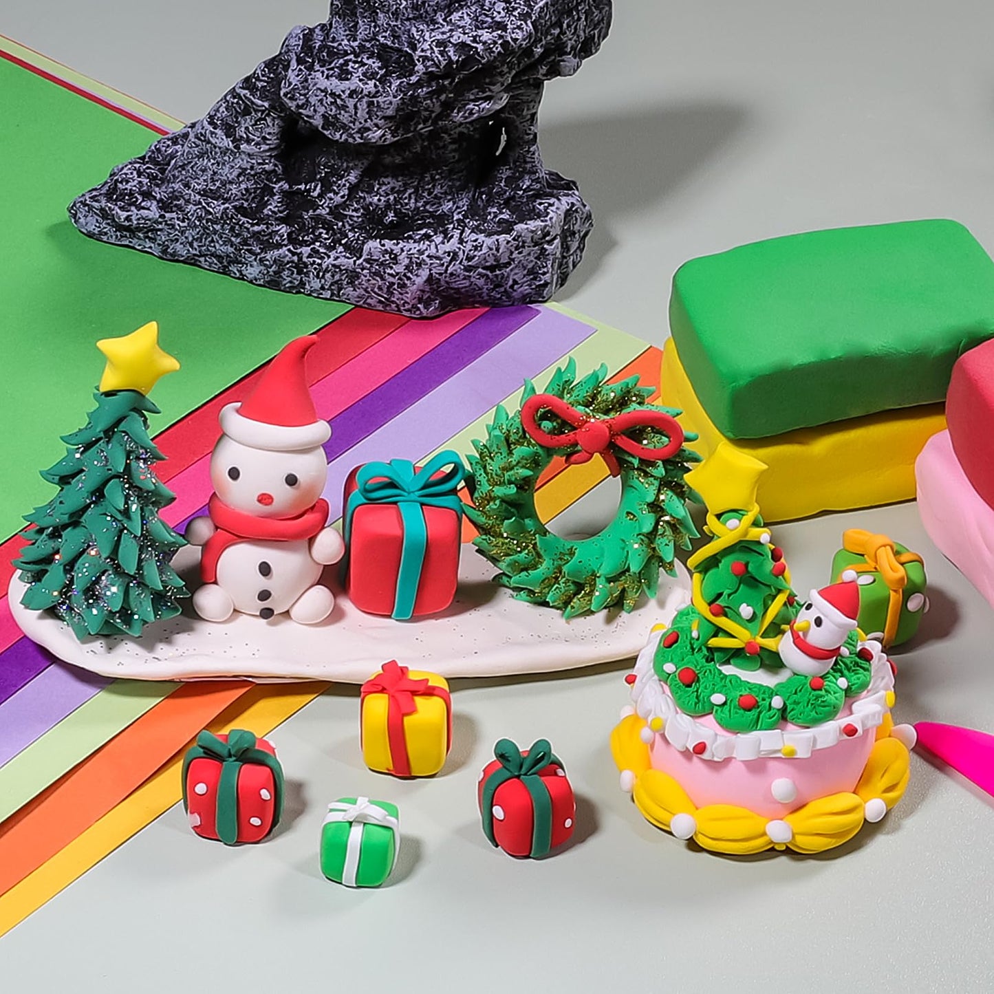 ifergoo Modeling Clay Kit for Kids - 24 Colors Magic Air Dry Clay, Ultra Light,Safe & Non-Toxic, Great DIY Gift for Age 3-12 Boys and Girls Children