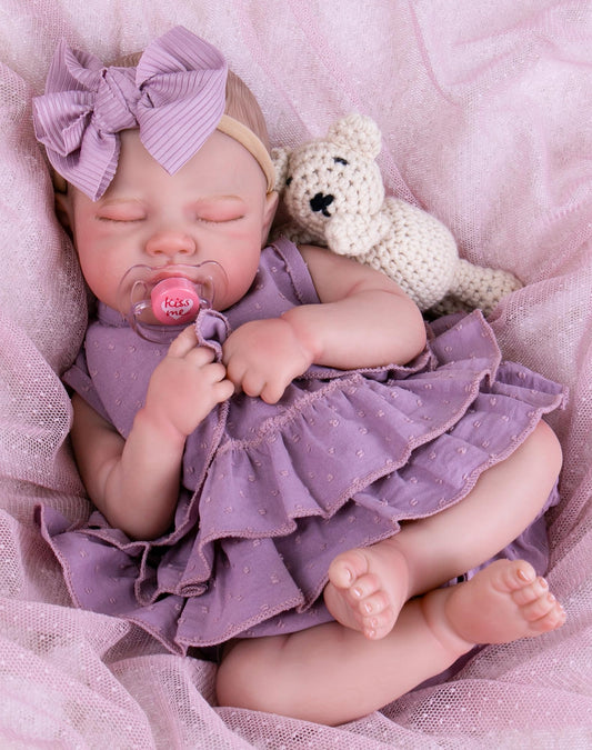 Aori Reborn Baby Dolls - 20-Inch Real Life Baby Doll with Poseable Limbs and Feeding Kit, Weighted Newborn Lifelike Baby Doll Gift Set for Seniors, Collectors and Kids 3+