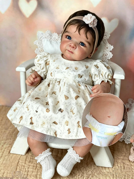Zero Pam Reborn Baby Dolls Silicone Full Body-18'' Realistic Baby Doll, Full Silicone Babys Doll, Anatomically Correct Girl, Posable Real Life Reborn Dolls for Girls