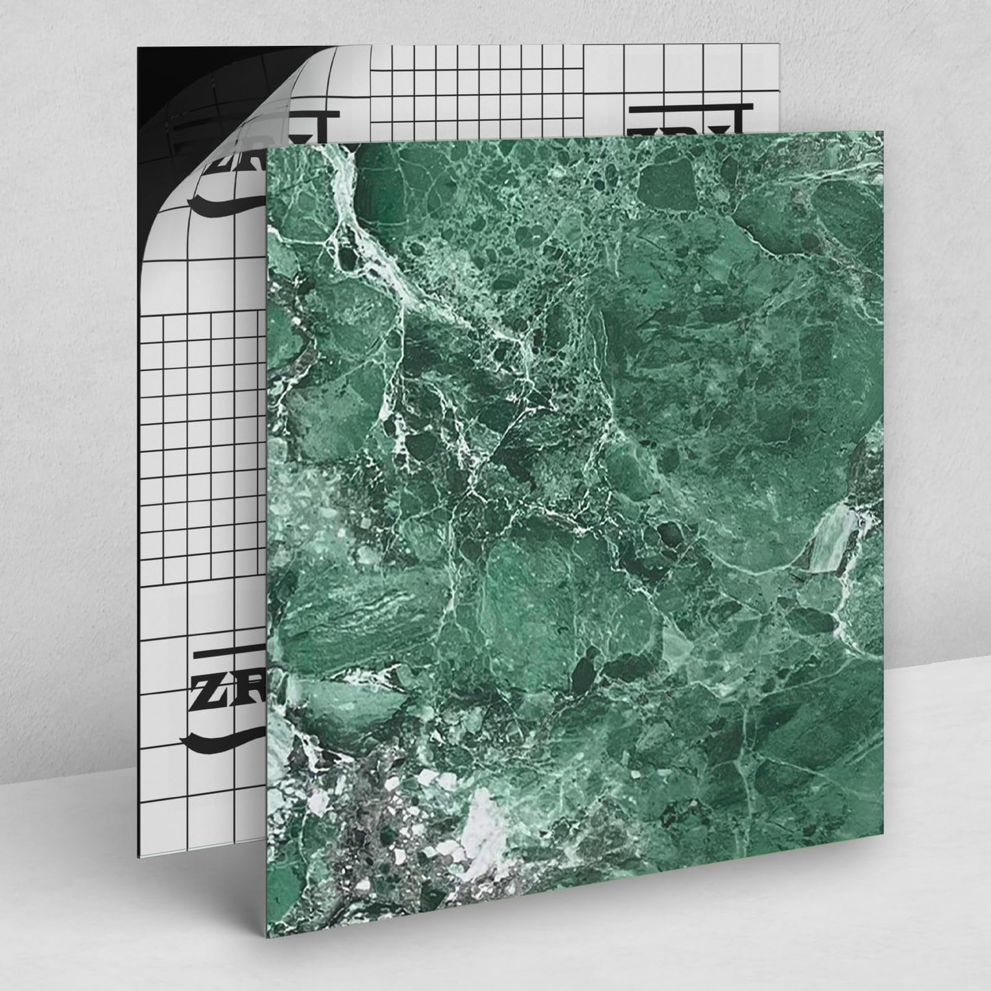 40 Pack Cover 40 Sq.Ft Peel and Stick Floor Tiles, 12” x 12” Self Adhesive Vinyl Flooring Easy DIY Installation for Kitchen, Living Room, Laundry, RV, Green Marble