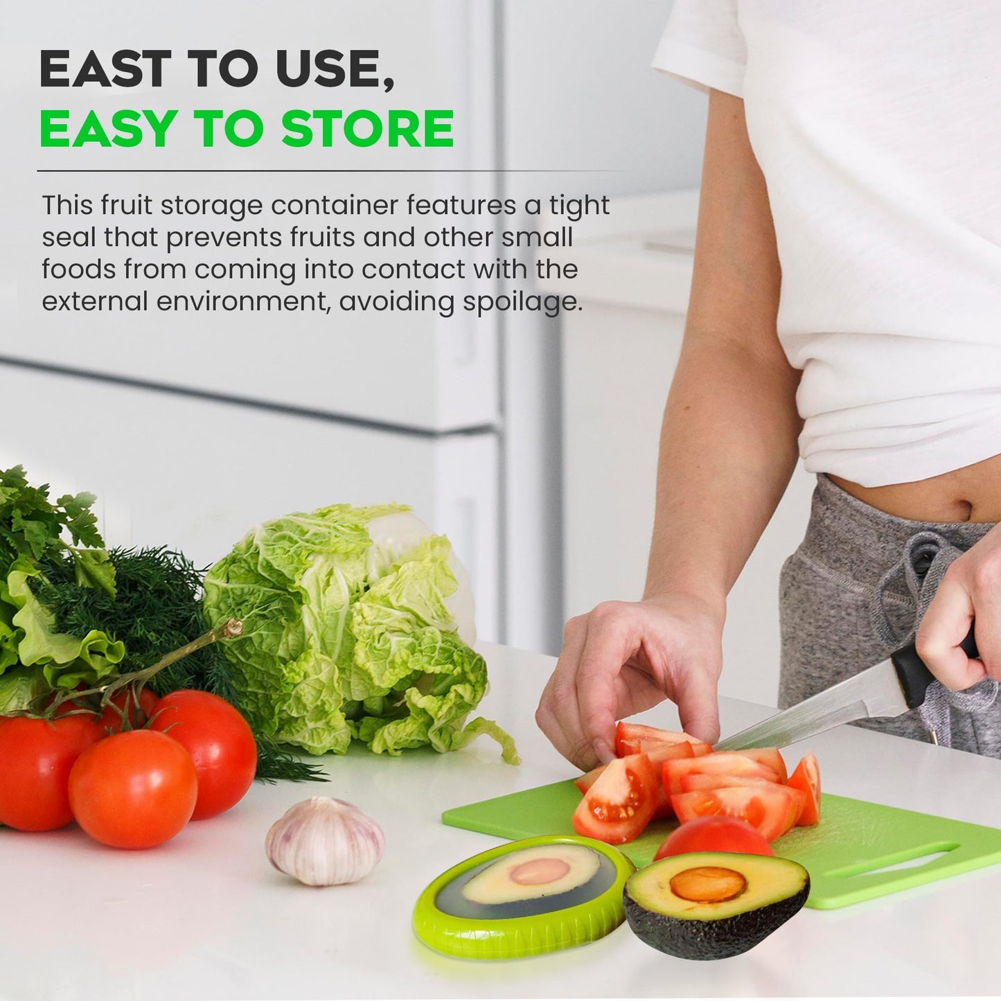 Silicone Avocado Saver - 4PCS Multi-Use Food Saver as Onion Saver & Lemon Saver, Avocado Keeper, Tomato Saver, and More - Anti-Oxidation + Reusable Fruit and Vegetable Storage Containers for Fridge