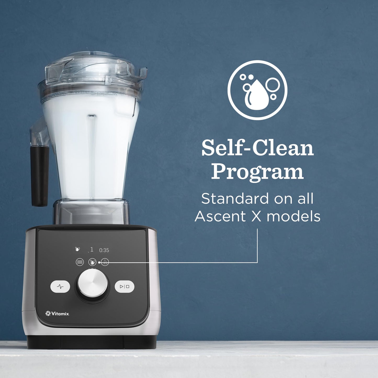 Vitamix Ascent X5 Blender with 10 Blending Programs, Self-Cleaning Program, Professional-Grade Blender for Smoothies, Soups and More, Stainless-Steel Blades, 48 Oz Container, Brushed Stainless