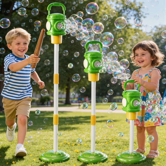 XINNOVEL Bubble Machine for Toddlers 3-5, Bubble Blower Maker Lights Music with Remote Control, Standing Bubble Blower for Parties Birthday Wedding Toddlers Kid Summer Outdoor Toys