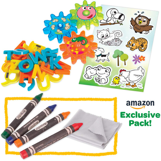 Crayola Deluxe Magnetic Double-Sided Easel – Extra Large Magnetic Dry Erase & Chalkboard – Adjustable Height Art Station with 4 Storage Bins & Paper Roll – Includes Magnets & Gears