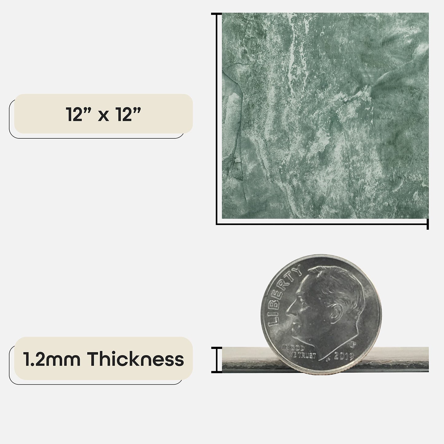 Nexus Self Adhesive 12-Inch Vinyl Floor Tiles, 20 Tiles - 12" x 12", Black w/White Vein Marble Pattern - Peel & Stick, DIY Flooring for Kitchen, Dining Room, Bedrooms & Bathrooms by Achim Home Decor