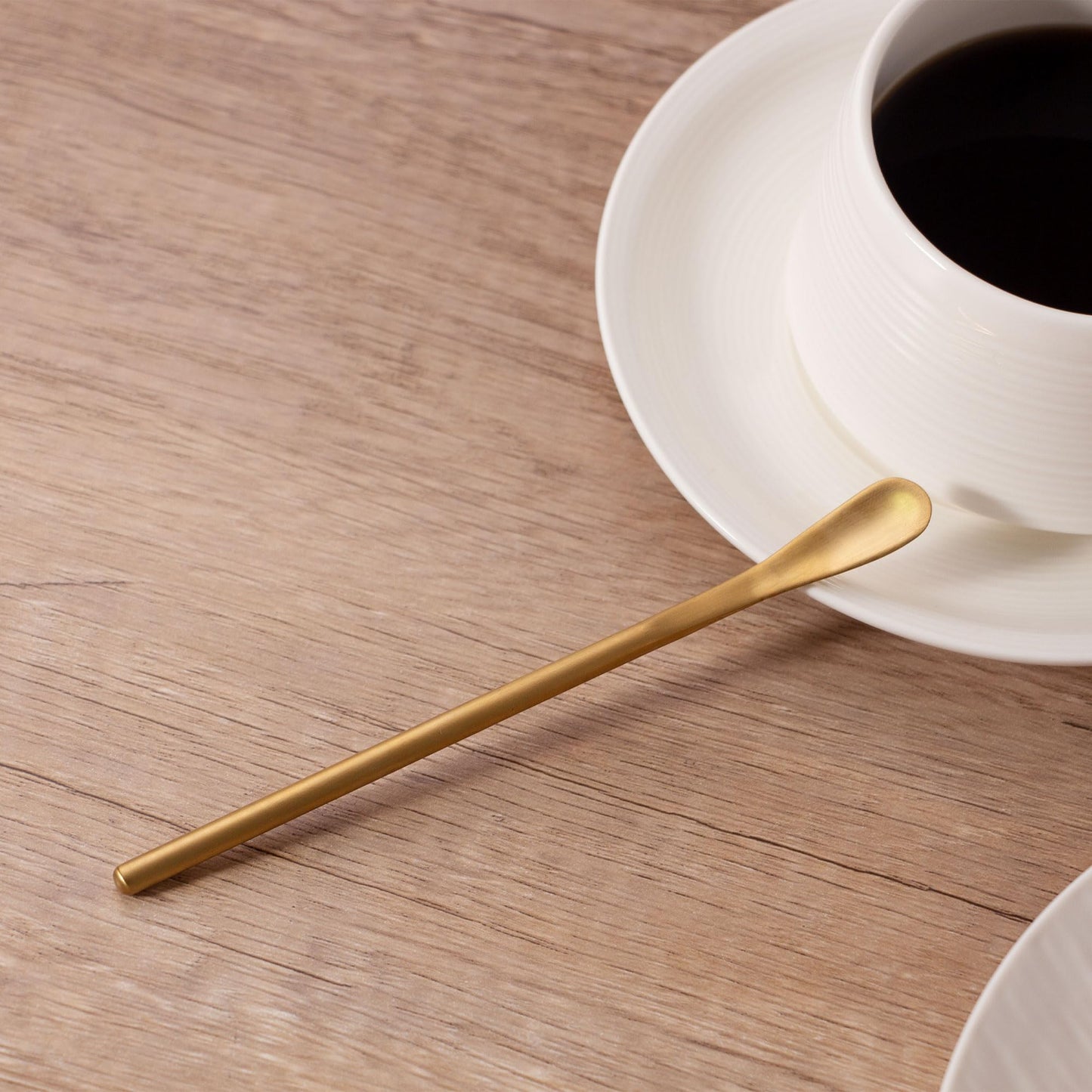 IMEEA 5.9-Inch Mini Espresso Spoons & Coffee Stirrers SUS304 Stainless Steel Coffee Demitasse Stir Stick, Set of 4, Gold Finish