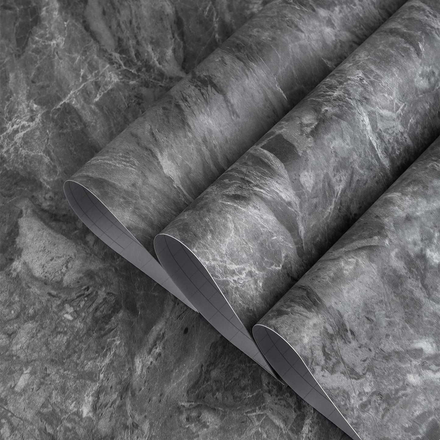 TOTIO Gray Marble Contact Paper Textured Grey Granite Wallpaper Peel Stick Countertop Contact Paper Removable Waterproof Adhesive Thick Matte Marble Look Wall Paper Roll Kitchen Table Vinyl Wrap