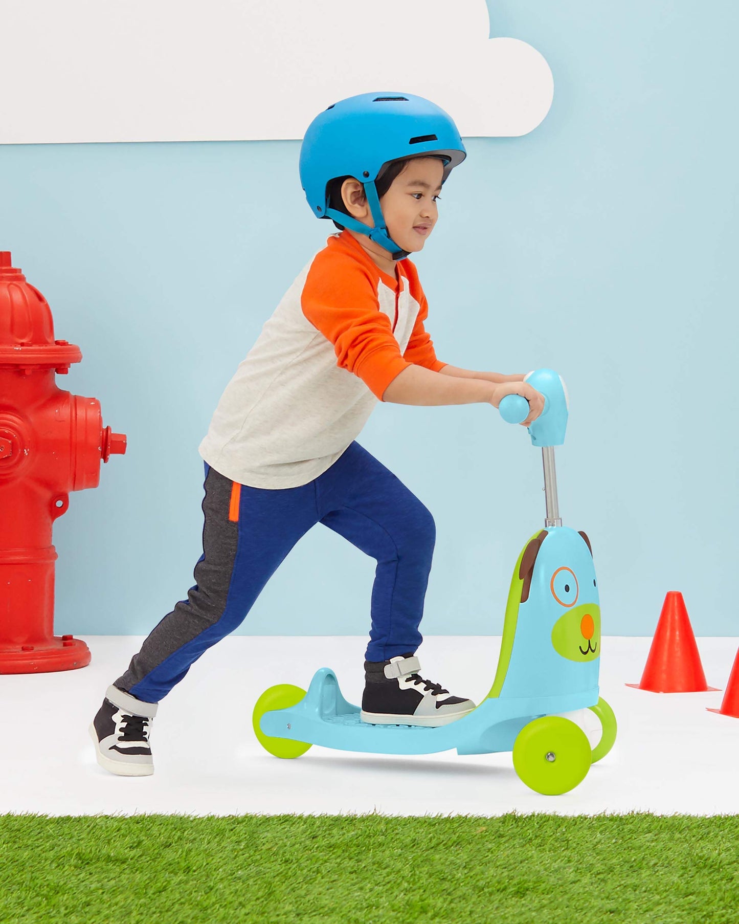Skip Hop 3-in-1 Baby Activity Push Walker & Ride On Scooter Toy, Dog