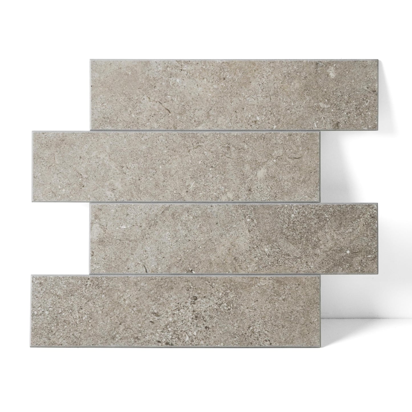 Colamo 10pcs Rock Grey Peel and Stick Wall Tiles, Self Adhesive Matte Faux Stone Brick for Accent Wall Tiles,Stick on Backsplash for Kitchen Living Room,Bedroom,Bathroom,Fireplace