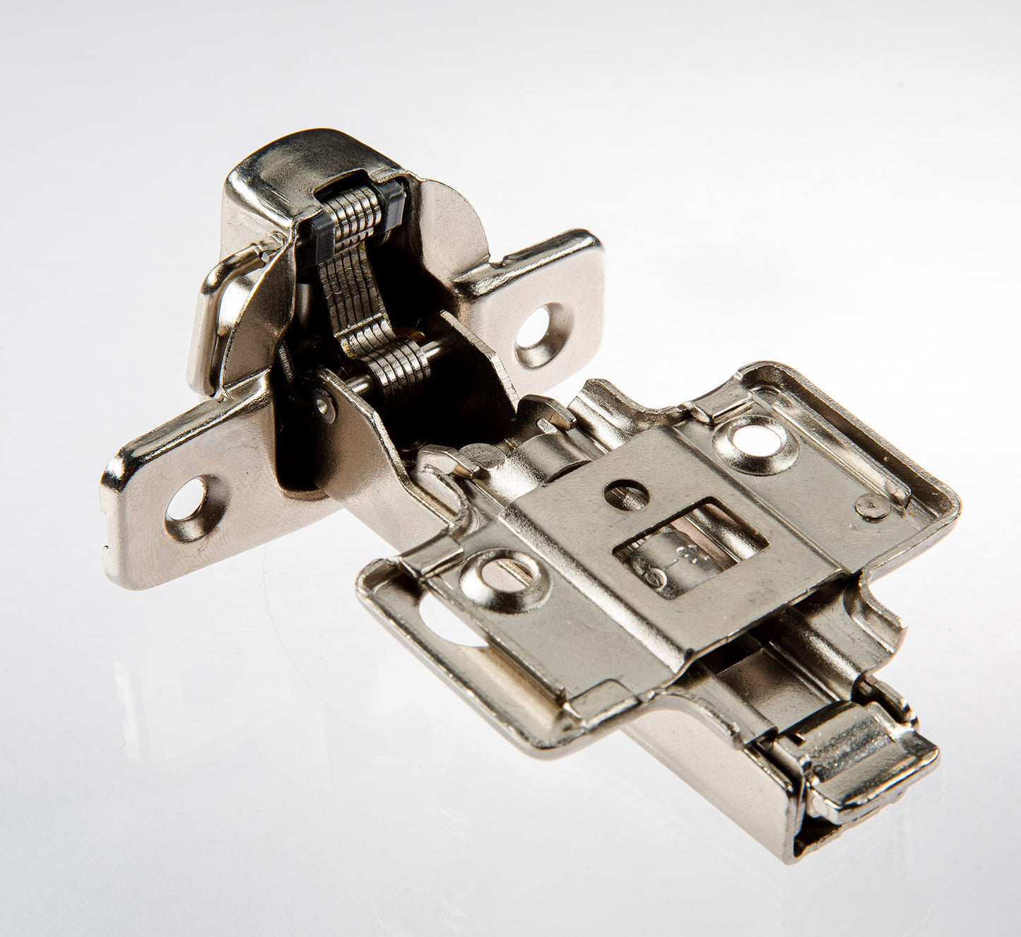 Hushed Hardware Soft Close Cabinet Hinge Set. 20 Frameless Full Overlay Cabinet Hinges for Kitchen Cabinets with Adjustable Closing Speeds.