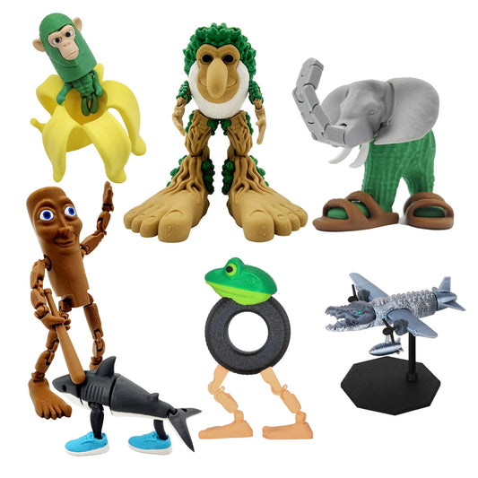 Sarcidery Brainrot Toys,Large Poseable Original Italian Brainrot Toys,Tung Tung Tung Sahur Desk Decor,Steal a Brainrot Toys, Collecting & Parent‑Child Playtime Gifts（7Pcs）