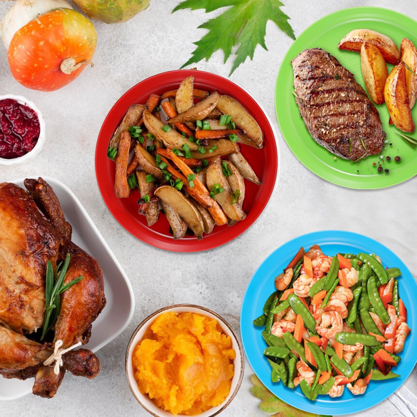 Nodaaiie 24 Pack Kids Plastic Plates 7 Inch Unbreakable Toddler Dinner Plates Set Plastic Plates Reusable, Microwave & Dishwasher Safe, 6 Vibrant Colors, Stackable for Home, Travel, Parties