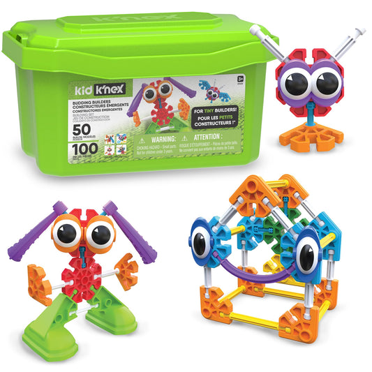 KID K'NEX - Budding Builders Set ‚ 100 Pieces, Preschool STEM Building, Kid Construction Set, Creative Play ‚ Ages 3+