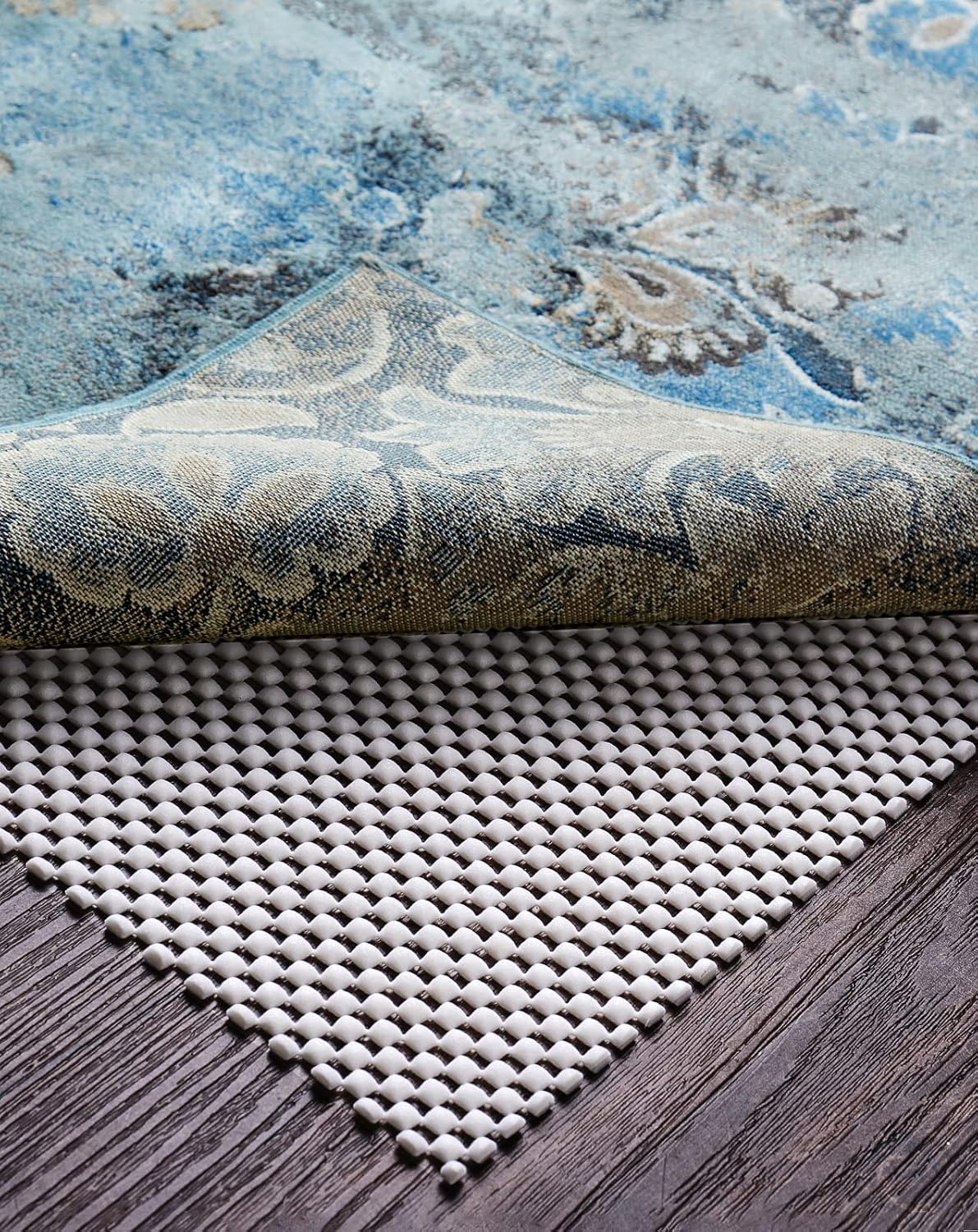 Veken Non-Slip Rug Pad Gripper - 4x8 Ft Thick Anti-Skid Mat for Hardwood & Tile Floors