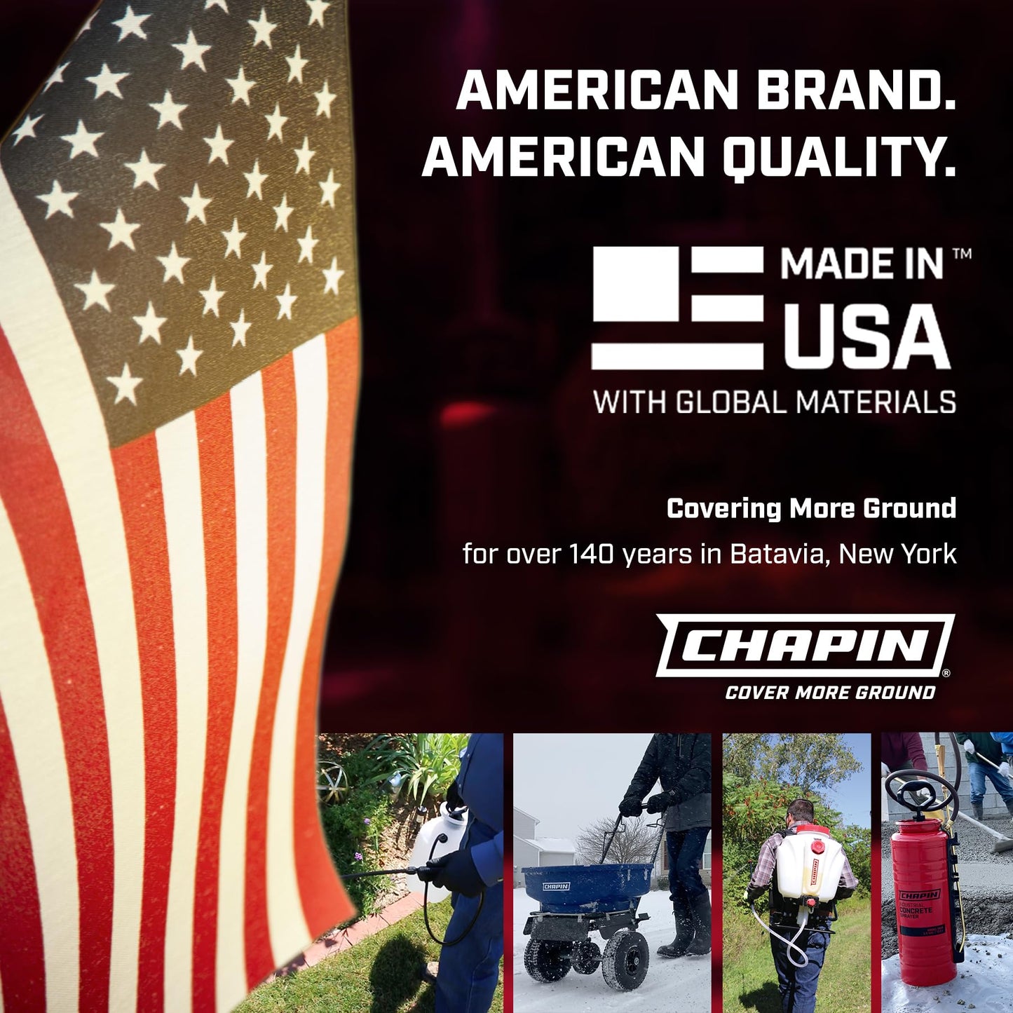 Chapin 1352 Made in The USA 3 Gallon Heavy Duty Tri-Poxy Steel Industrial Metal Tank Sprayer with 18 Inch Brass Wand, 36 Inch Reinforced Hose and Brass Nozzle and Shut Off, Black