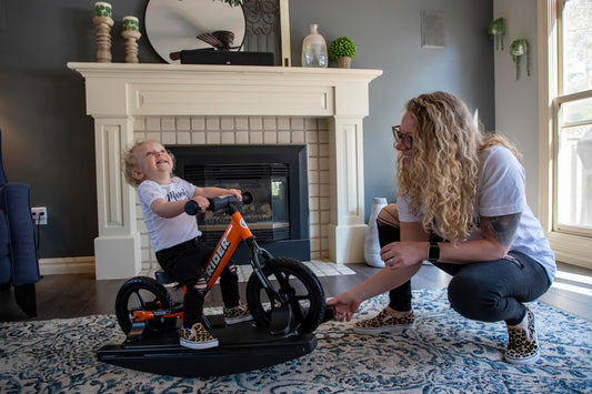 Strider Sport 2-in-1 Rocking Bike Orange - Helps Teach Baby How to Ride a Balance Bicycle - for Kids 6 Months to 4 Year s- Easy Assembly & Adjustments