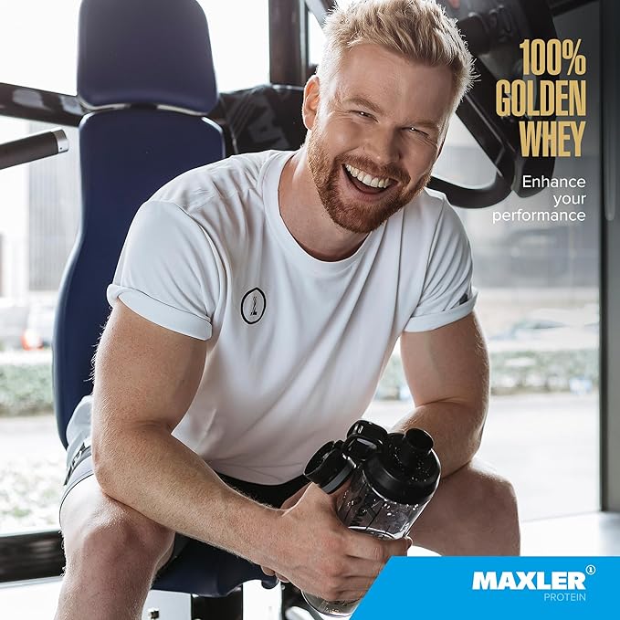 Maxler 100% Golden Whey Protein - 24g of Protein per Serving - Premium Whey Protein Powder for Pre Post Workout - Fast-Absorbing Whey Concentrate, Isolate & Hydrolysate Blend - Bananas & Cream 2 lb