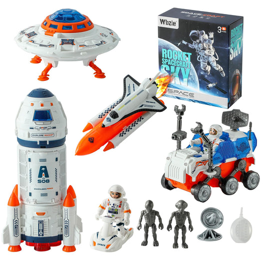 Wbzle Rockets for Kids,Best Toys for 3 Year Old Boys & 6-8 Years Old, Educational Toys for Kids Space Exploration with Rocket Launcher