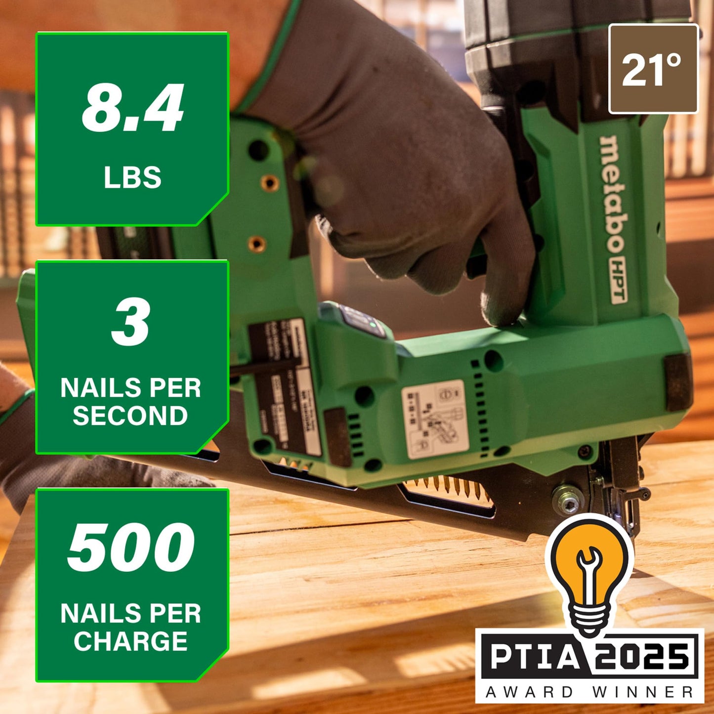 Metabo HPT 18V MultiVolt Cordless 21° Framing Nailer Kit, 3-1/2" Plastic Strip Framing Cordless Nailer, Power Tool with 4.0Ah Lithium Ion Battery, Drives 2" to 3-1/2" Nails, NR1890DRA