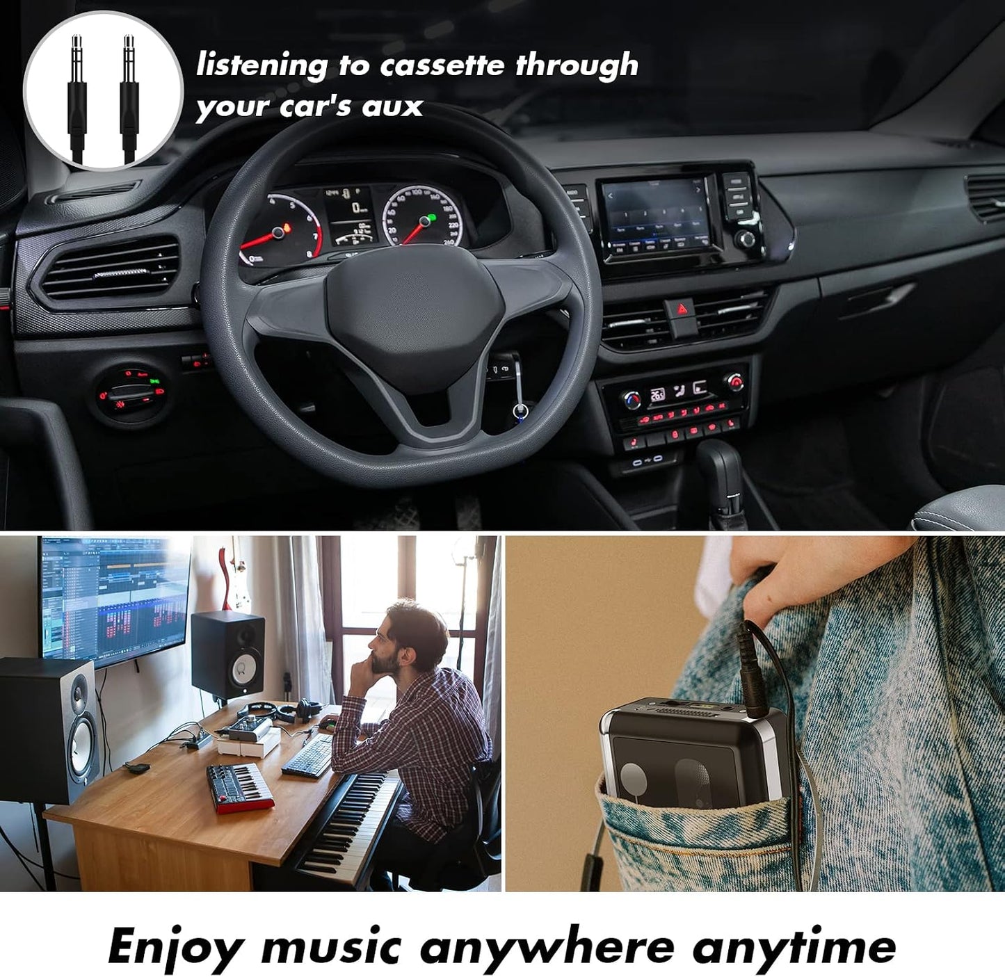 Cassette Cassette MP3 Cassette Mersoco Portable Tape Player, USB to Converter, Audio Music Digital Converter