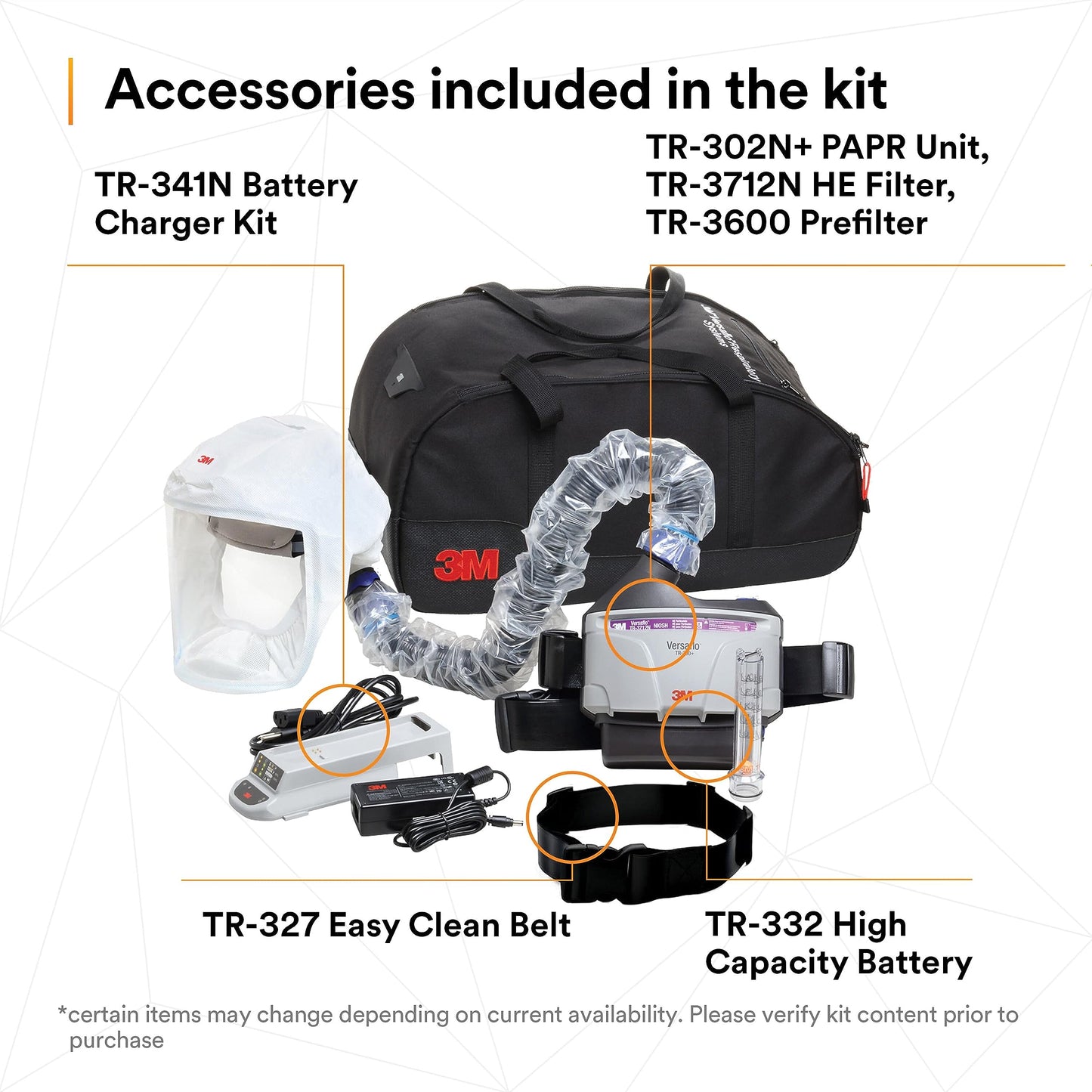 3M PAPR Respirator, Versaflo Powered Air Purifying Respirator Kit, TR-300N+ HKL, Healthcare, M/L Headcover, Lightweight, Low-Profile, Easy to Use, All-in-One Respiratory Protection for Particulates