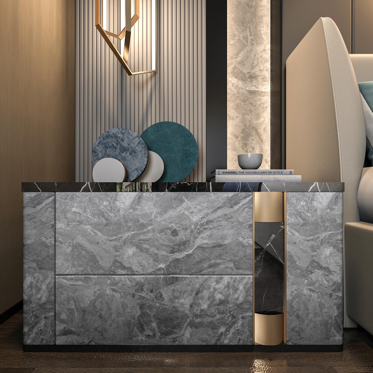 TOTIO Gray Marble Contact Paper Textured Grey Granite Wallpaper Peel Stick Countertop Contact Paper Removable Waterproof Adhesive Thick Matte Marble Look Wall Paper Roll Kitchen Table Vinyl Wrap