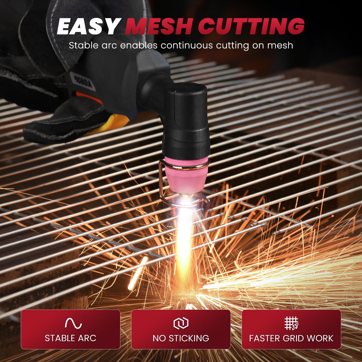 bestarc Plasma Cutter, [Pilot Arc][Large LED Display][Air Sensor] 60A bestarc Plasma Cutter Machine 110/220V Dual Voltage, 1/2 Inch Clean Cut 4/5 Inch Max Cut, Post Flow Mesh, 2T/4T for Beginners DIY