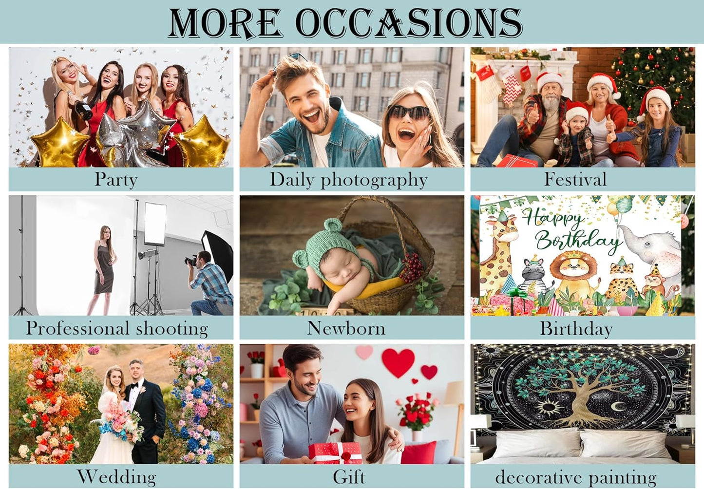 SHDASMIL 10X8ft Sunset Fabric Misty Mountain Peak Backdrop Alpine Landscape Background Nature Photography Party