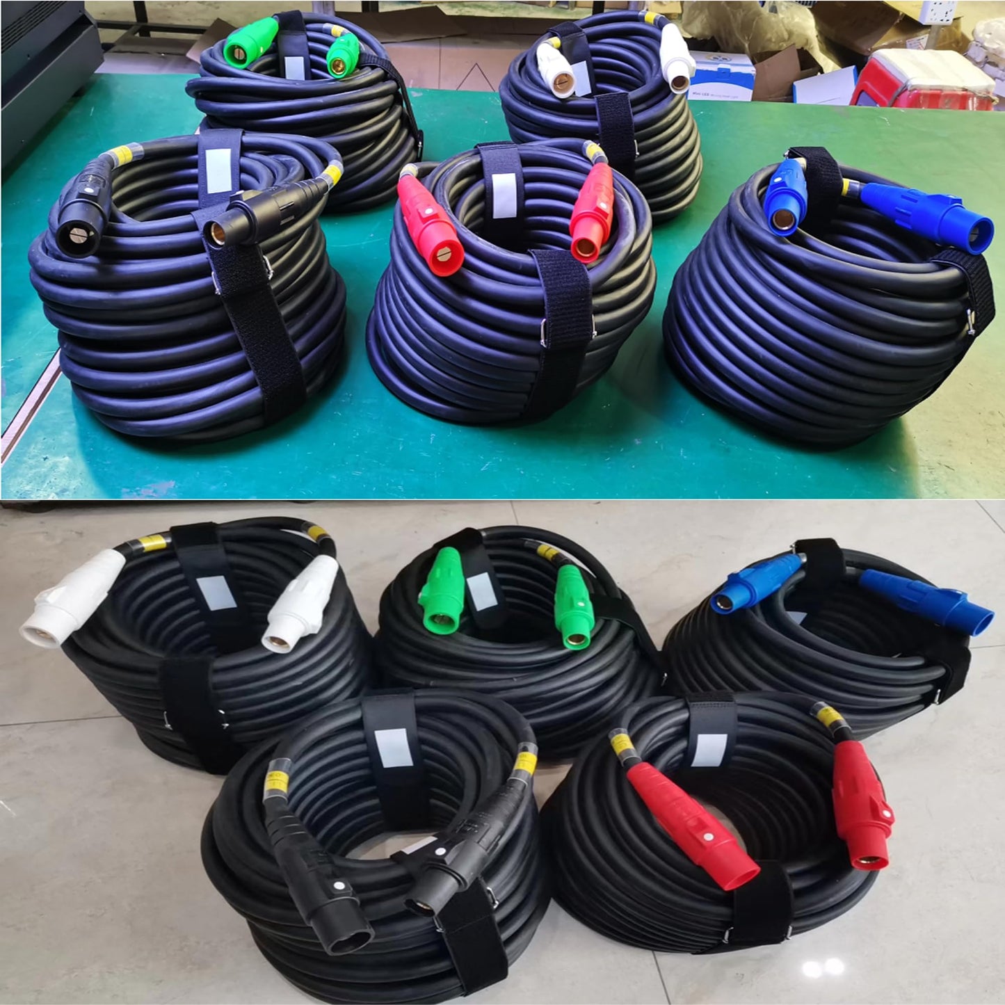 JUNMAN 400A Camlock Power Connectors 5 Color 5 Male and 5 Female for Power Distro