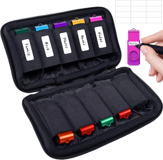 10 Flash Drive Case, USB Drive Holder, Storage Bag for Thumb Drive, Light Weight and Easy to Put into Handbag, Protect