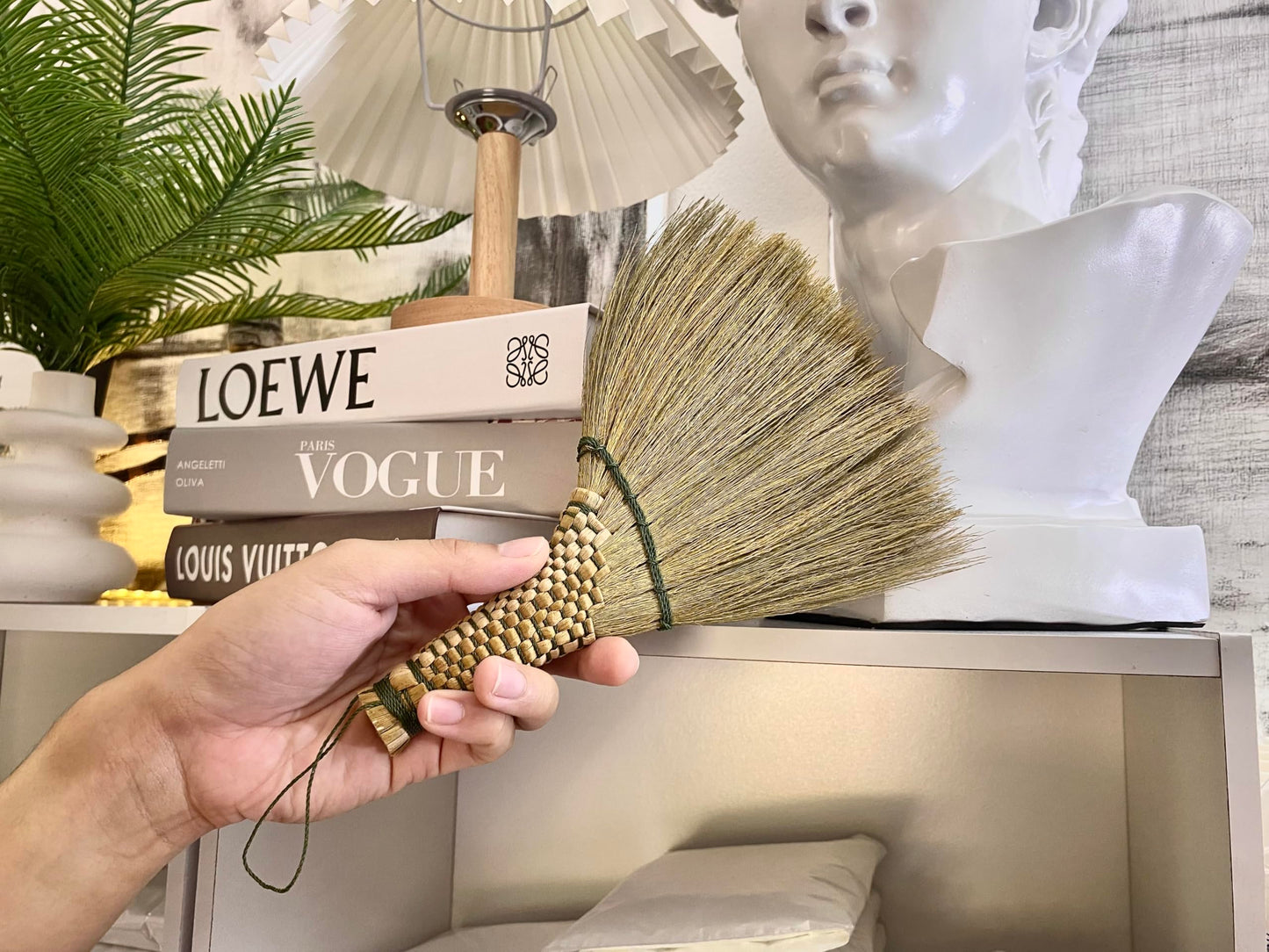 Small Whisk Broom9.5 Handheld Brush Whisks Away Dust, Dirt & Debris Brush Hanger for Easy Storage Perfect for Indor Outdoor and Car - Short of Asian Whisk Broom (Soft Broom Thai)