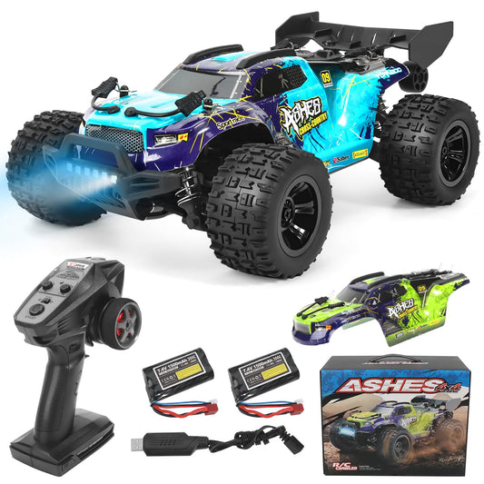 TWIKOMI 1:18 Scale All-Terrain RC Car for Adults - 40+KM/H High Speed 4WD Off-Road Remote Control Truck with 2 Rechargeable Batteries, 2.4GHz Electric Toy Vehicle Gift for Teens and 14+ (1:18 Scale)