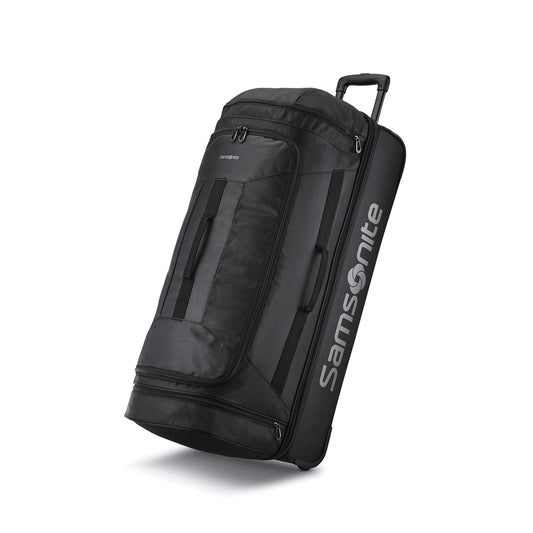 Samsonite Andante 2 Wheeled Duffel Bag – 32-Inch Durable Rolling Luggage with Inline Skate Wheels, Push-Button Handle & Spacious Compartments – Travel-Friendly and Lightweight - All Black