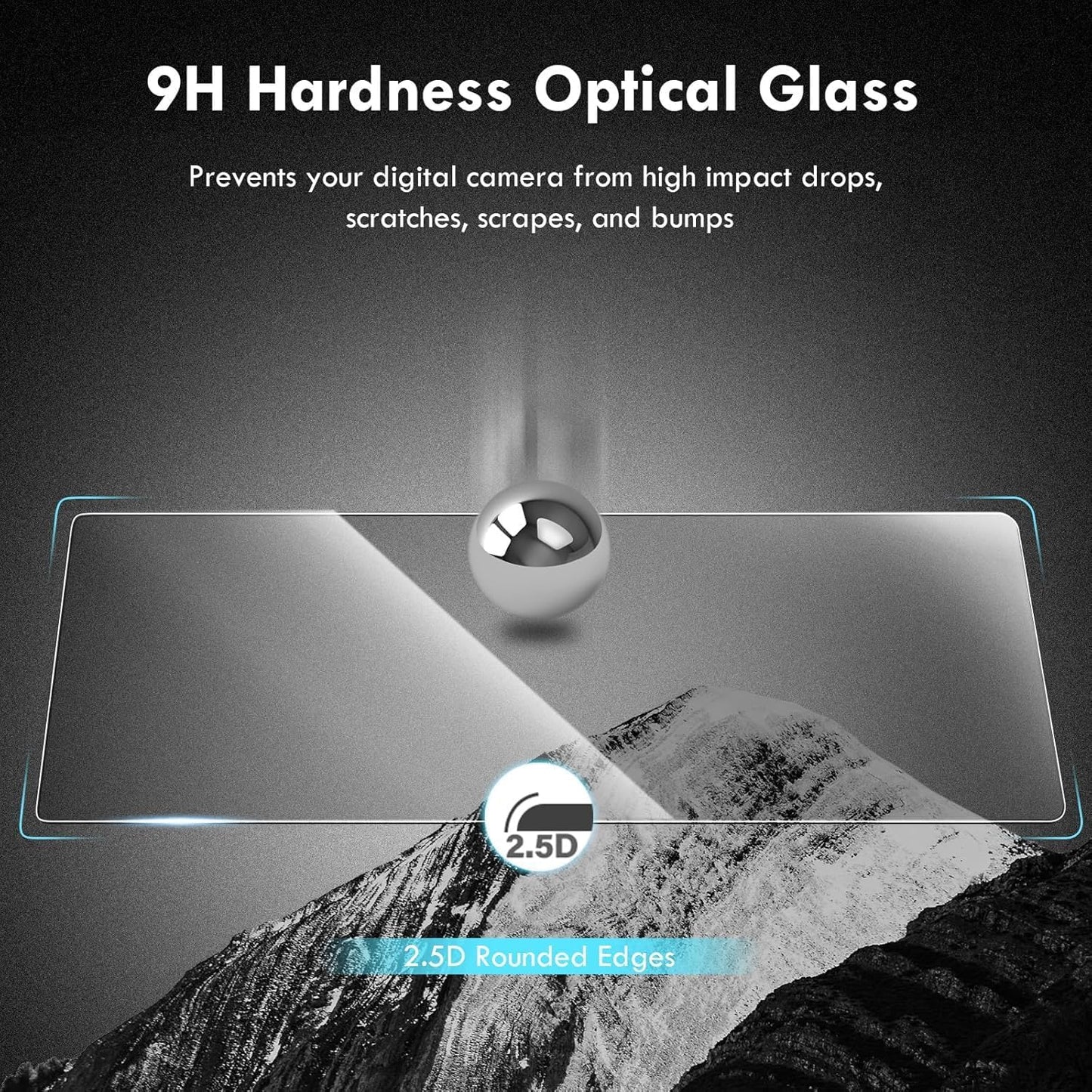 Rieibi DC-GH7 S1II S1IIE S1RII DC-G97 GH7 G97 0.25mm 9H Screen Protector for Lumix Lumix Camera, Tempered Glass Film