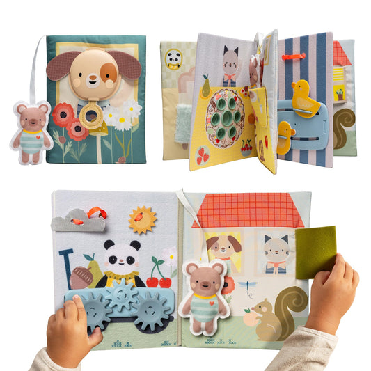 Taf Toys Home Busy Book for Toddlers 1-3 Interactive Educational Learning Quiet Book, Montessori toys for Boy Girl Birthday Gift, Ideal Toddler Busy Book for 1 Year Old Busy Board Quiet Activity Books