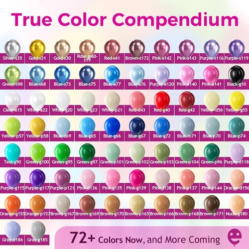 Bezente Metallic Chrome Latex Balloons - 100 Pack of 12-Inch Colorful Party Balloons for Celebrations