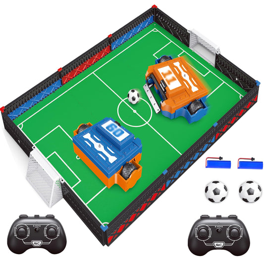 Mostop Remote Control Battle Robots Arena Set, Electronic Soccer Robot Board Game Set for Kids, 2-Player Mini Foosball Table Game, RC Fighting Robots STEM Toy Soccer Gift for Kids 8-12 Boys Girls