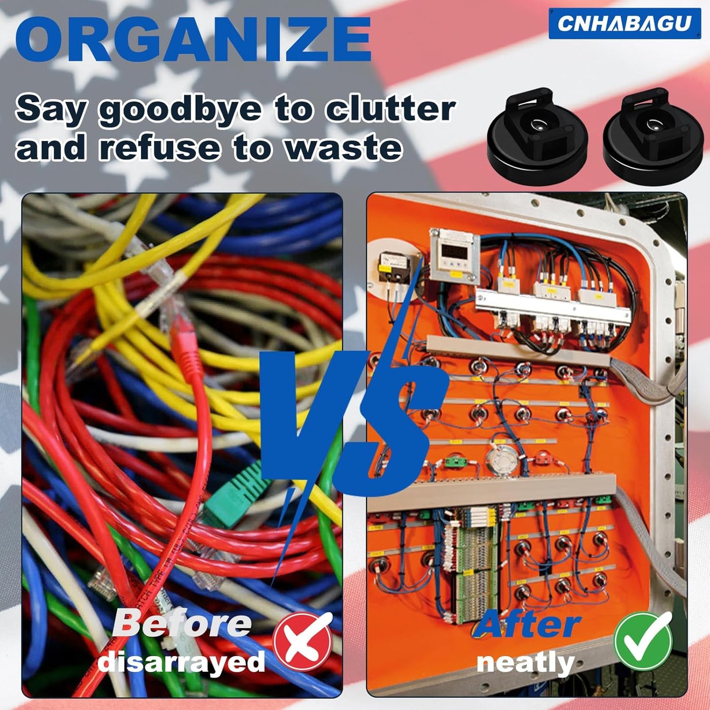 25LBS 12 Magnet Zip Tie Mount Magnetic Zip Ties Mount Strong Multipurpose Wire Cable Holder Mount Wire Clips Management