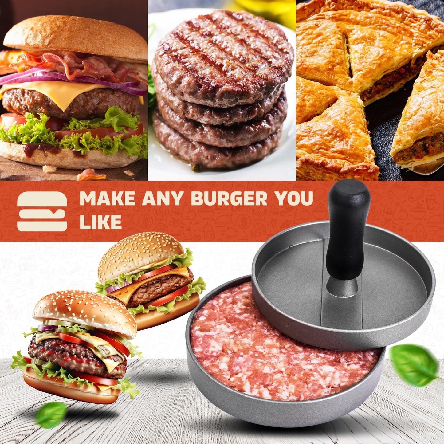 Stainless Steel Meat Grinder for KitchenAid Mixer, Meat Grinders, Sausage Stuffer, Burger Press, For Kitchen Aid Meat Grinder Attachment for KitchenAid Stand Mixer, Dishwasher Safe
