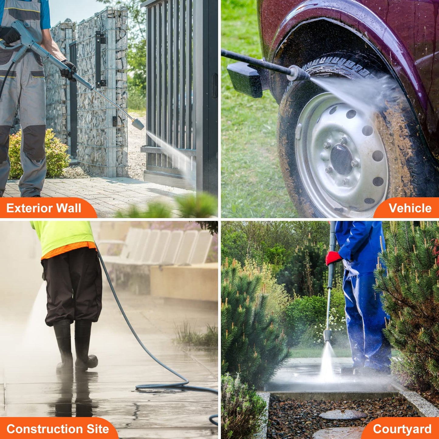 VEVOR Horizontal Triplex Pressure Washer Pump, 3/4" Shaft, 3300 PSI, 3.0 GPM, Replacement Power Washer Pumps Kit, Parts Washer Pump, Compatible with Simpson MorFlex Models 40224, 40225, 40226 etc.
