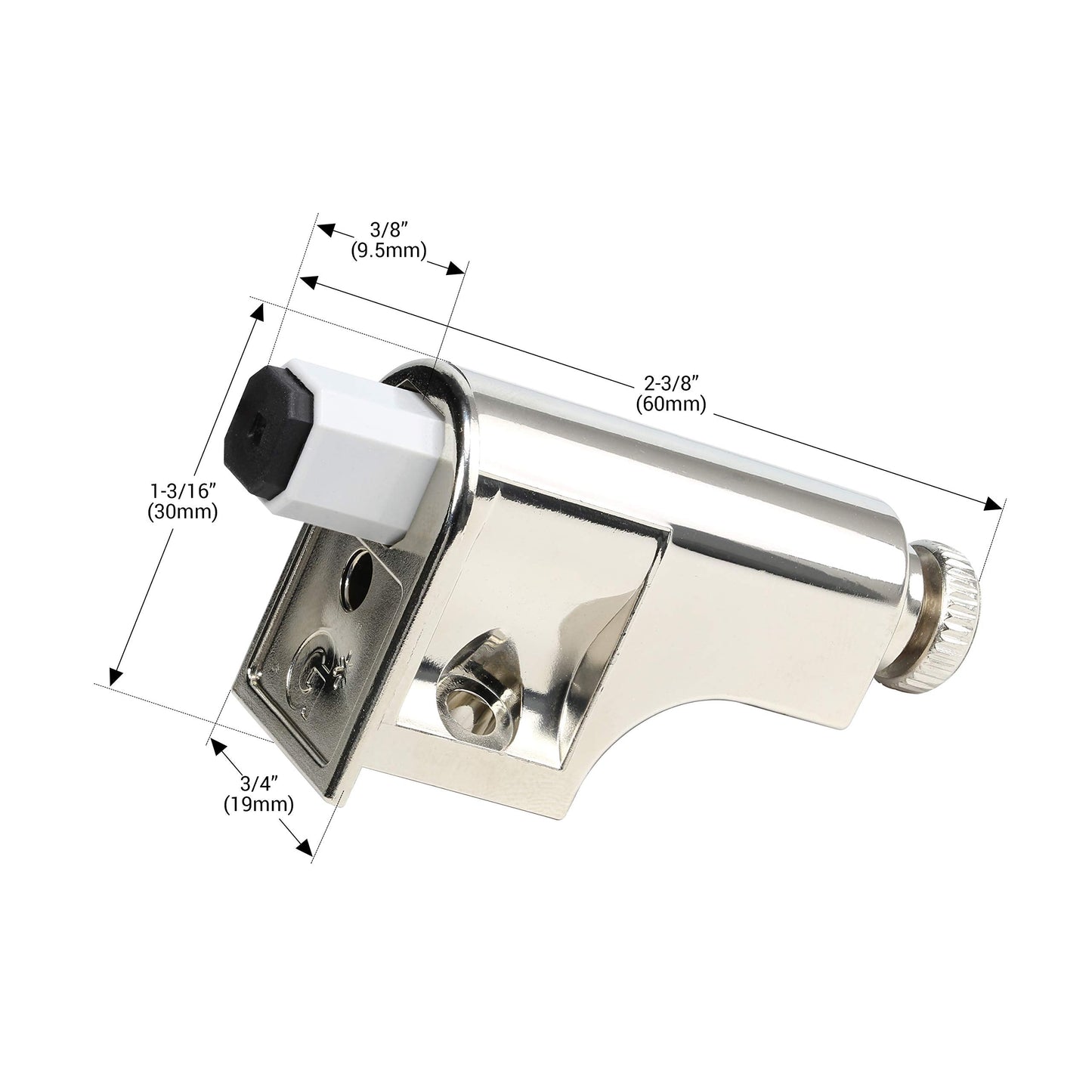 10 Pack Rok Hardware Soft Close Damper for Cabinet Doors/Compact/SoftClose Cabinet Adapter/Hardware/Hinge Polished Nickel Finish, SCD103
