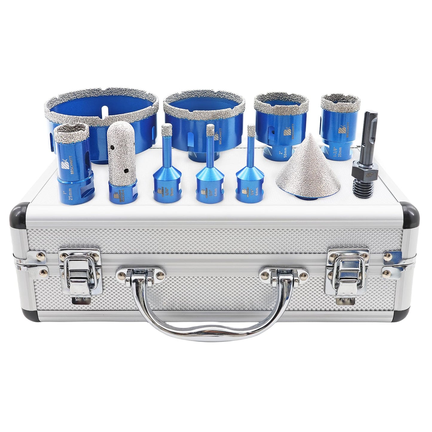 Diamond Core Drill Bit for Porcelain Tile Ceramic Marble Granite Diamond Core Drill Bit Set - 1/4"-4" Tile Hole Saw