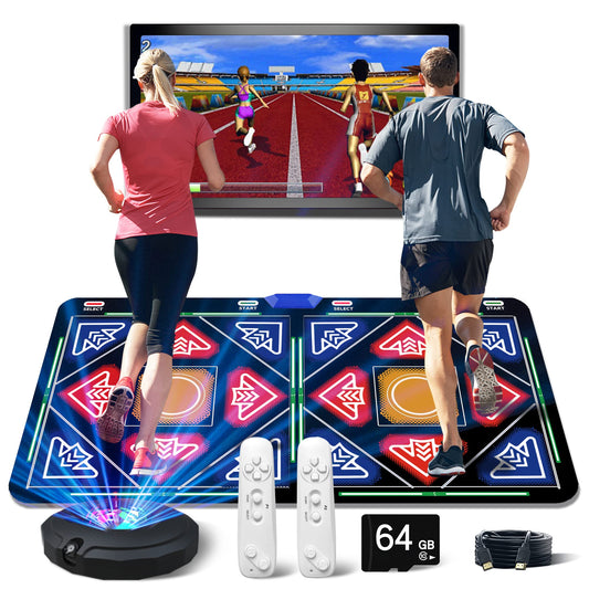 OZLET Single/Double HDMI Musical Electronic Dance mat with a Camera,a 64G Large Memory Card,Including 1030 Games,81 Music Videos,650 Songs,Suitable for TV use,a Luxurious Gift for Boys and Girls