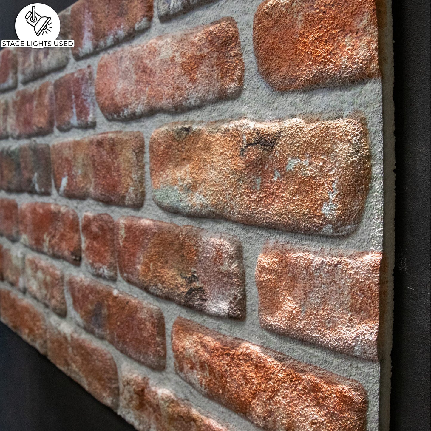 Dundee Deco 3D Wall Panels Faux Brick - Cladding, Red Brown Stone Look Wall Paneling, Styrofoam Facing for Living Room, Kitchen, Bathroom, Balcony, Bedroom, Set of 5, Covers 27 sq ft