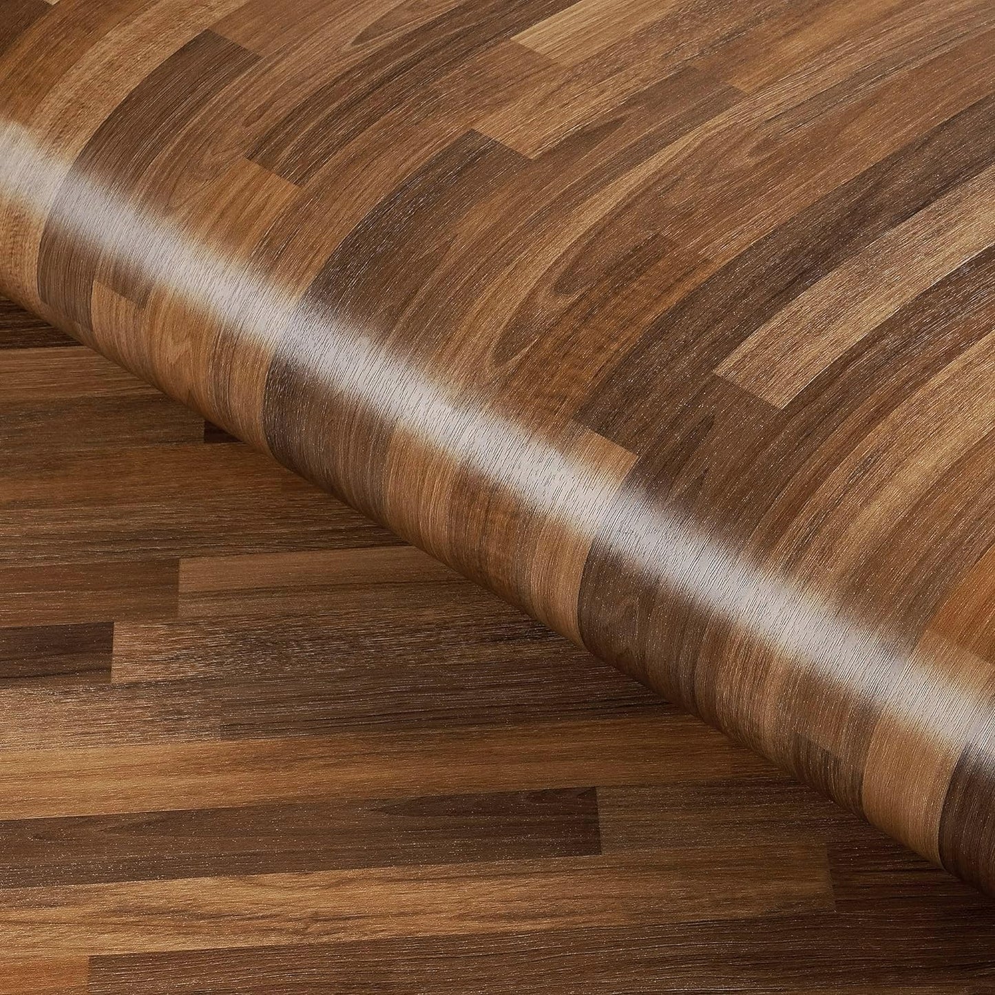 FunStick 36"x200" Large Butcher Block Countertop Contact Paper Waterproof Brown Wood Contact Paper for Cabinets Peel and Stick Countertops Wood Wallpaper for Kitchen Counter Top Covers Desk Vinyl Wrap