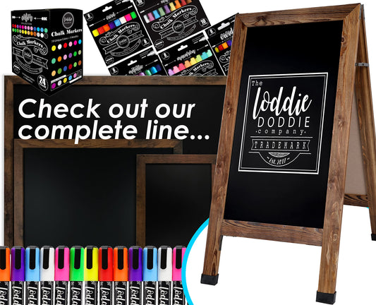 Loddie Doddie Magnetic Whiteboard - 24 x 36 in Rustic Wood Frame - Magnetic Dry Erase Board for Wall - Big White Board for Home Office - Built-in Marker Tray & Message Center