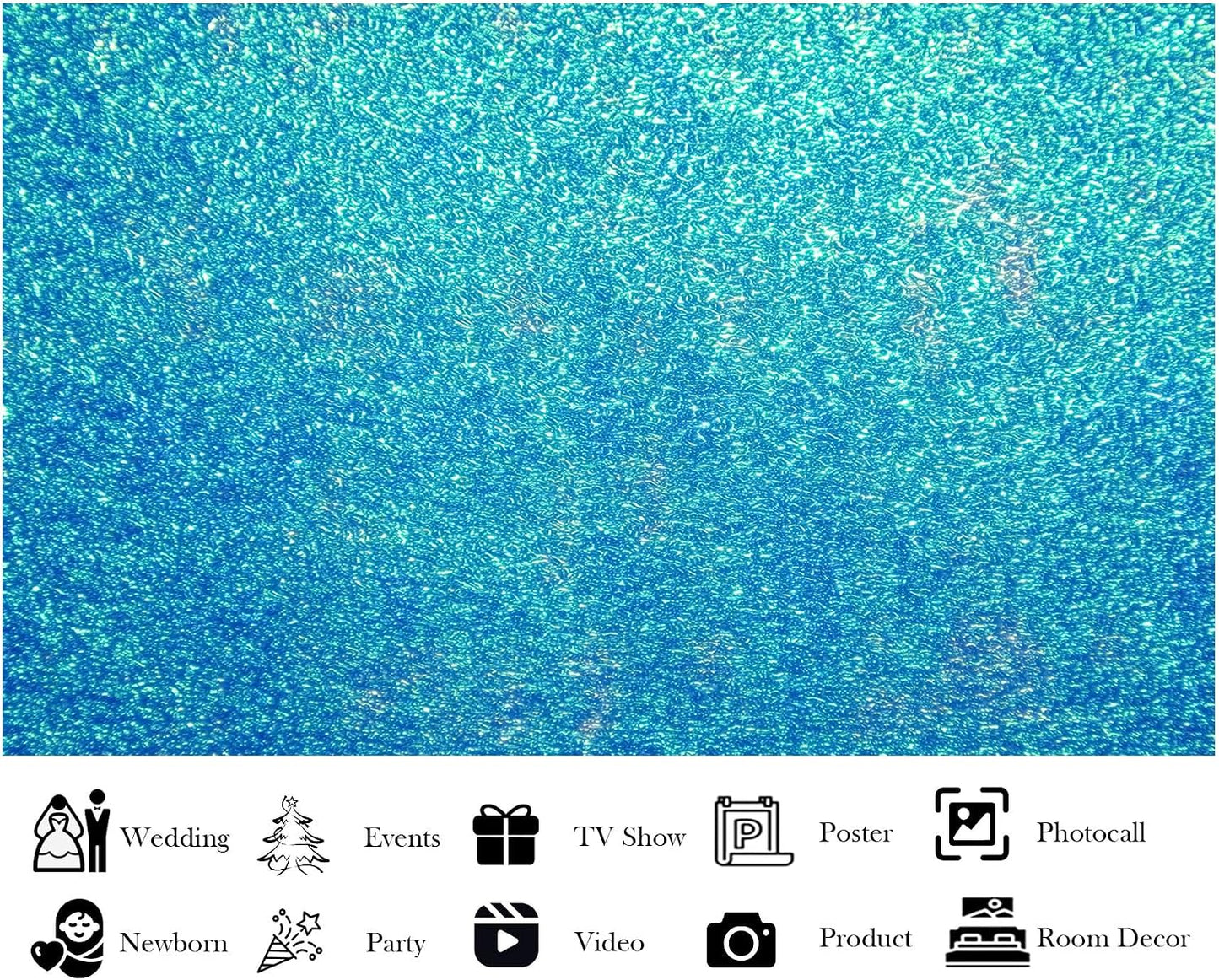 LidyMini 6x6ft Fabric Sparkling Blue Water Backdrop Glistening Ripple Texture Background Minimalist Nature Shooting